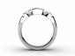 platinum multi diamond ring MPA54 through finger view