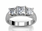 Princess cut diamond trilogy rings MPA62 raised view