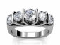 Diamond rings multi stones MPA63 raised view