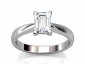 white gold emerald cut diamond rings SWF07 raised view