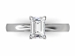 white gold emerald cut diamond rings SWF07 birds eye view