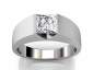 wide band solitaire rings SWP50 raised view