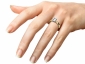 emerald cut diamond rings SYF07 on finger view 