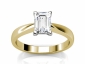 emerald cut diamond rings SYF07 raised view 