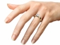 white and yellow gold rings SYP44 on finger view 