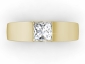 wide band gold ring SYP50 birds eye view 
