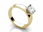 gold solitaire rings SYP51 proflie view