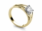 yellow gold split shank engagement rings SYR15 profile view