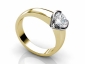 Diamond yellow and white gold rings SYR17 profile view
