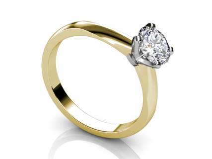 Diamond solitaire rings SYR65 profile view