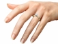 Diamond solitaire rings SYR65 on finger view 
