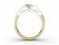 round cut diamond ring SYR72 through finger view