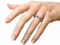 Princess diamond solitaire ring Platinum on finger view SPAP45  