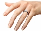 Split shank solitaire ring SPAR15 on finger view
