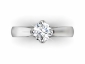 Round cut diamond solitaire ring SPAR18 birds eye view 