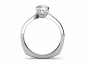 stirrup band diamond engagement ring SPAR23 through finger view