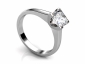 princess diamond ring SPP32 profile view