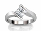 twist band princess cut ring image two 