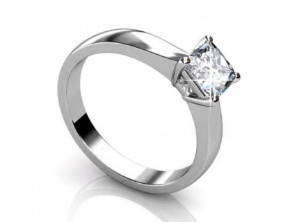 Diamond Solitaire ring SPP37 profile view
