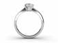 Solitaire ring through finger view diamond princess cut SPP46