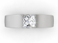 solitaire ring wide band SPP50 birds eye view