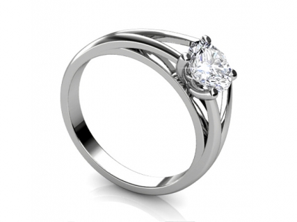Spit shank ring SPR15 Platinum profile view