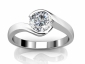 Platinum ring soliatire SPR27 raised view
