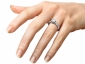 Engagement ring solitaire multiple diamonds SAPA34 on finger view