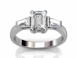 Trilogy ring 09 platinum SAP09 raised view 