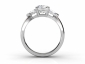 Engagement ring SAP42 trilogy through finger view 