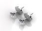 0.50CT EPCW003 earrings birds eye view